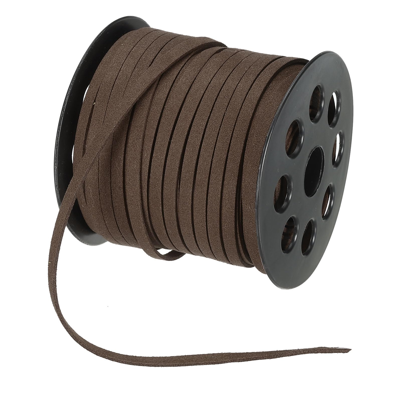 Corde en cuir suédé synthétique plat PATIKIL marron foncé de 5mm x 45m pour bijoux