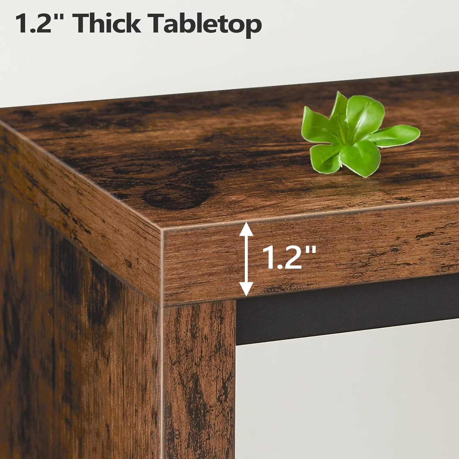 Console Table, 62.2" Long Sofa Table Behind Couch, Narrow Entryway Table, Farmhouse Dining Table with Angled Metal Frame, Industrial Console Table for Entryway, Rustic Brown CTHR15801Z | Sofa Table, Behind Couch, Entryway