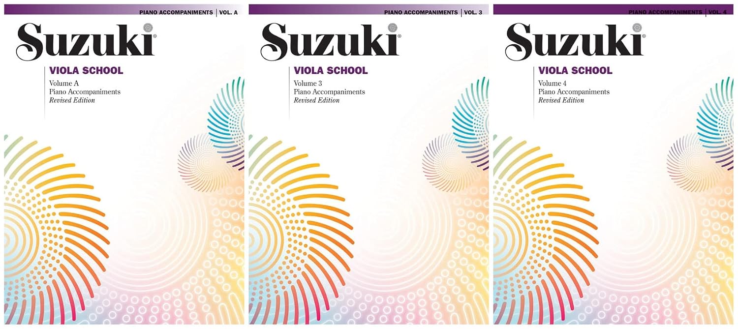 Suzuki Viola School, Piano 3 Books Set (Volume A, Volume