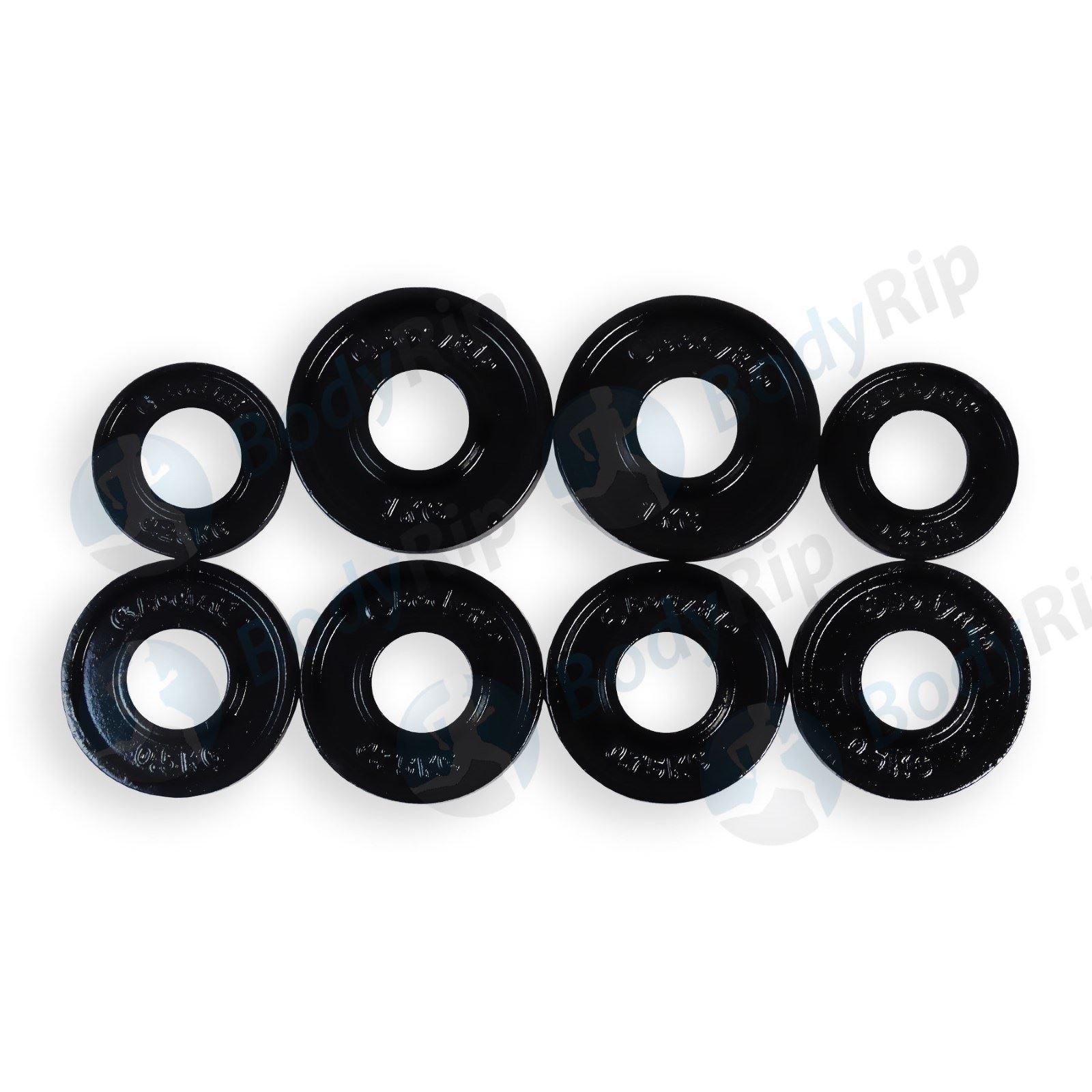 Standard Cast Iron Weight Plates Set 2 x 5kg│1" Disc Barbell Dumbbell by BodyRip Weight Plates