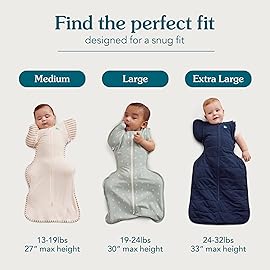 Love to Dream Swaddle Up Transition Bag, 1.0 TOG, 19-24 lbs, Stage 2, Zip-Off Wings, Gently Help Baby Transition from Being Swaddled to Arms Free when showing signs of rolling, Powder Pink Twinkle