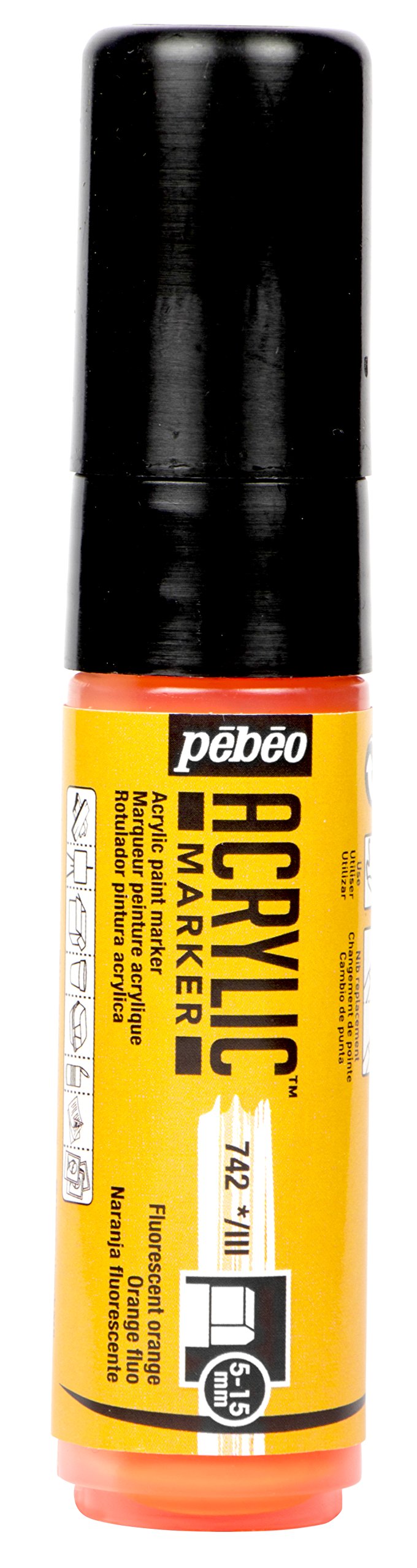 Pébéo 201742 Acrylic Marker 5-15 mm Neon Orange