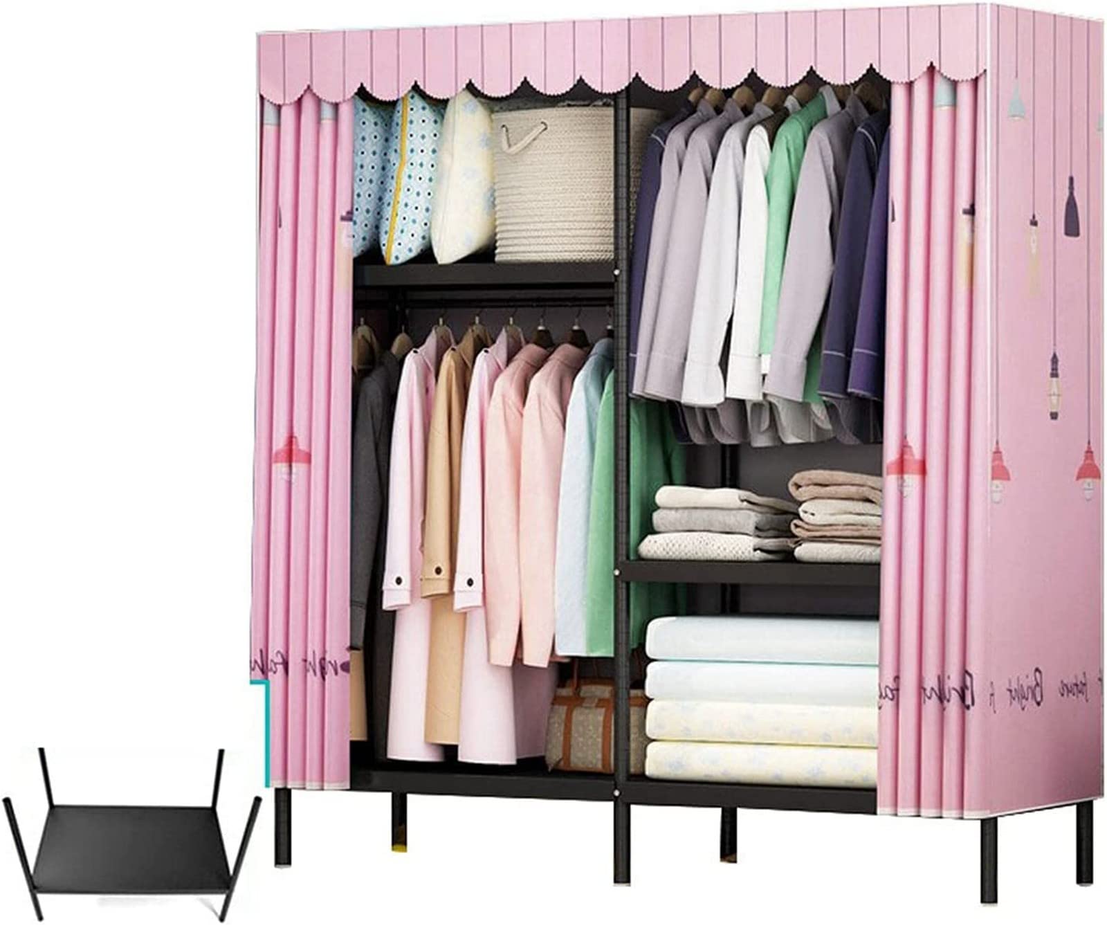Organizzatore per armadio in tessuto dal design creativo con ripiani aperti per riporre la camera da letto stabile