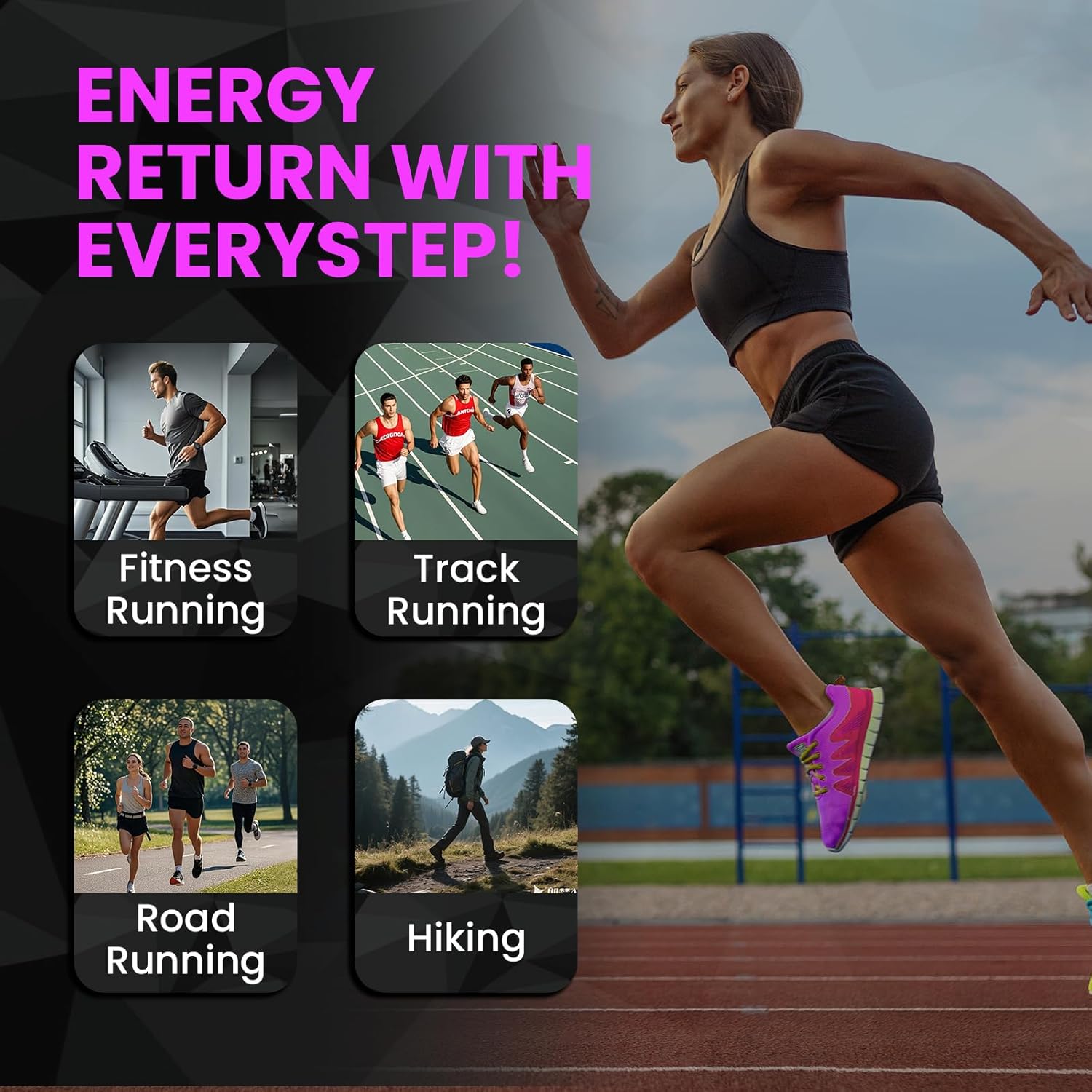 Welnove Running Insoles for Men & Women with Metatarsal Pad for Metatarsalgia,Orthotic Arch Support Insoles for Plantar Fasciitis, Morton's Neuroma, Ball of Foot Pain Relief-S - Image 5