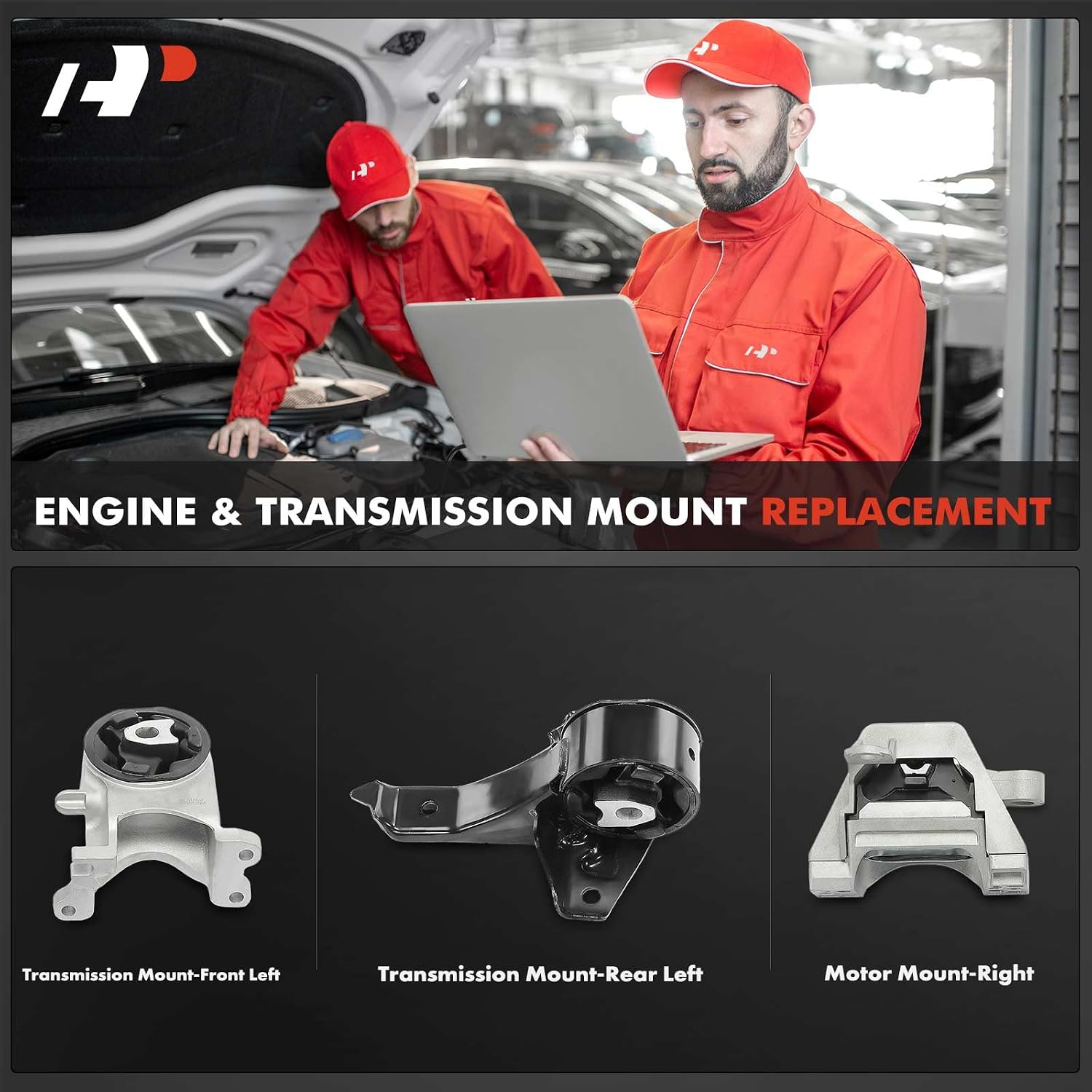A-Premium Engine Motor Mount and Transmission Mount Kit, Set of 3 image 2