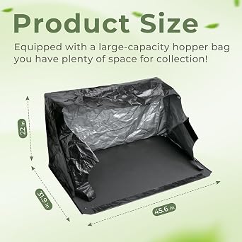 48388 Hopper Bag Assembly Fit for Agri-Fab 42 Tow Lawn Sweeper Parts | 12 Cubic Feet Lawn & Leaf Sweeper Hopper Bag Replacement for Agri-Fab 45-0320,45-03201 Lawn Sweeper