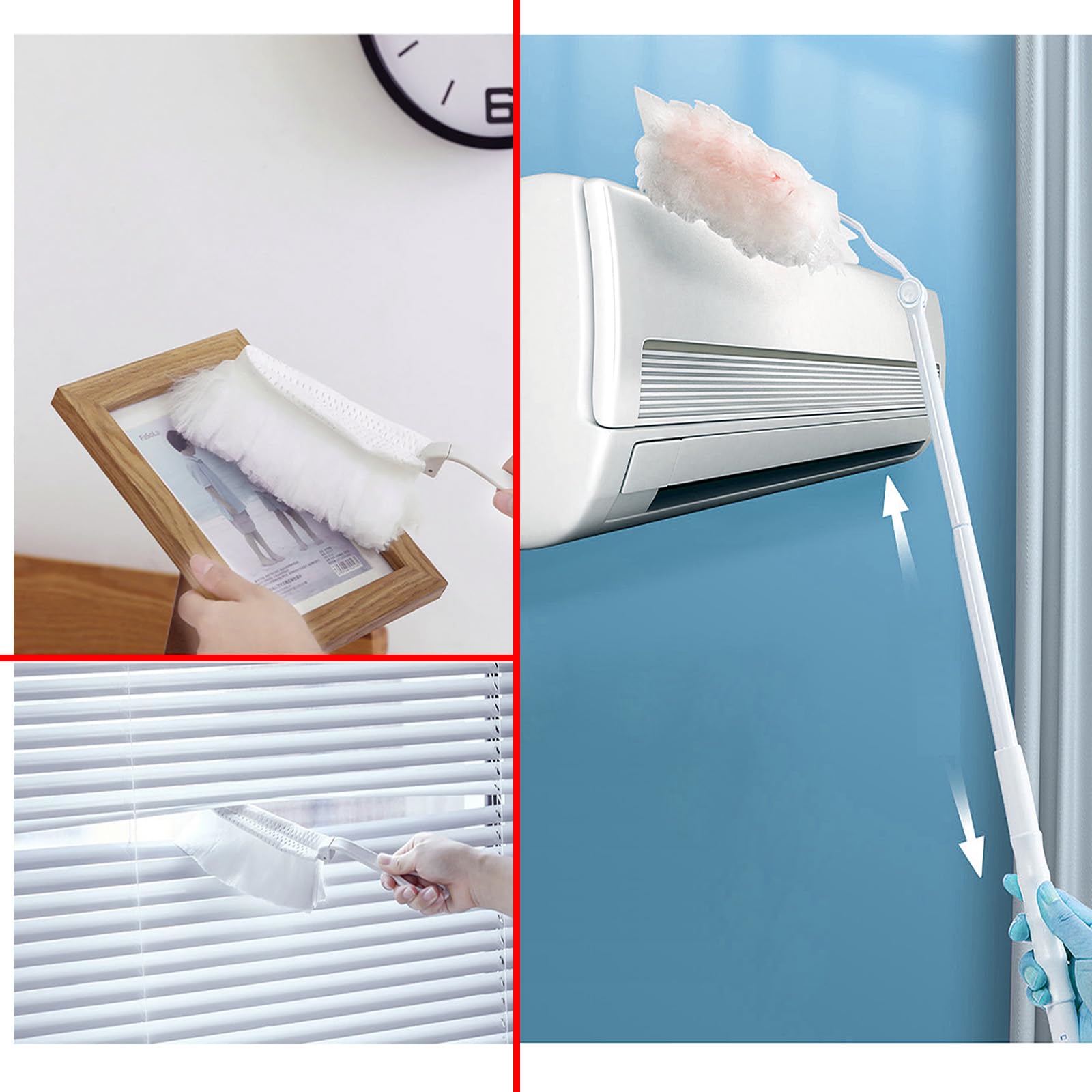 Kit De Mangos De Repuesto Para Escobas Y Plumeros - Telescópico Y Fijo, Compatible Con Swiffer Y Otros