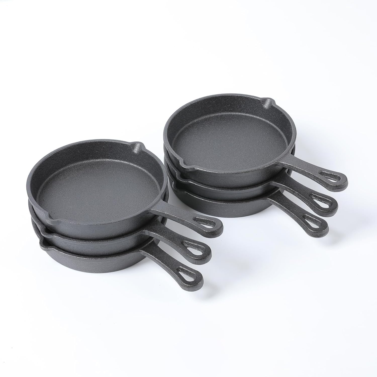 HAWOK Cast Iron Miniture Skillet, mini server, Balck Round