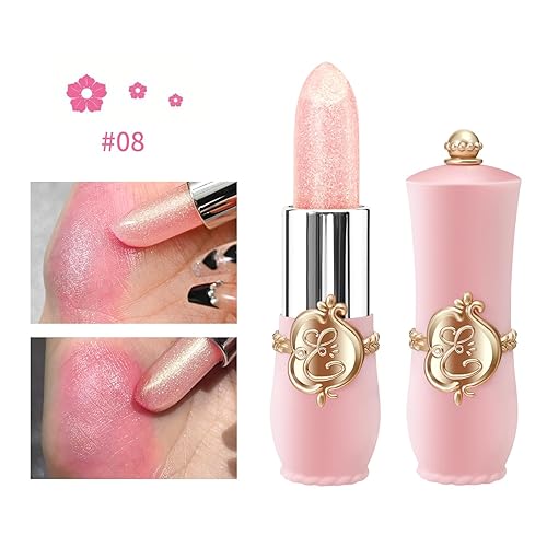 Miniatura 3 de Juego de 3 lápices labiales Jelly Glimmer con cambio de temperatura, humectante de larga duración, nutritivo Shimmer PH, bálsamo labial mágico que