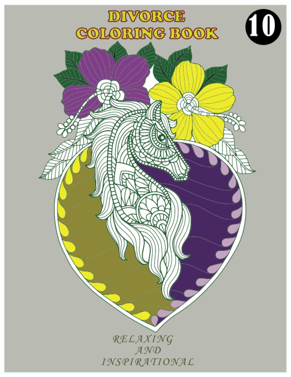 Livre coloriage divorce anti-stress pour surmonter l'anxiété de la séparation avec mandalas