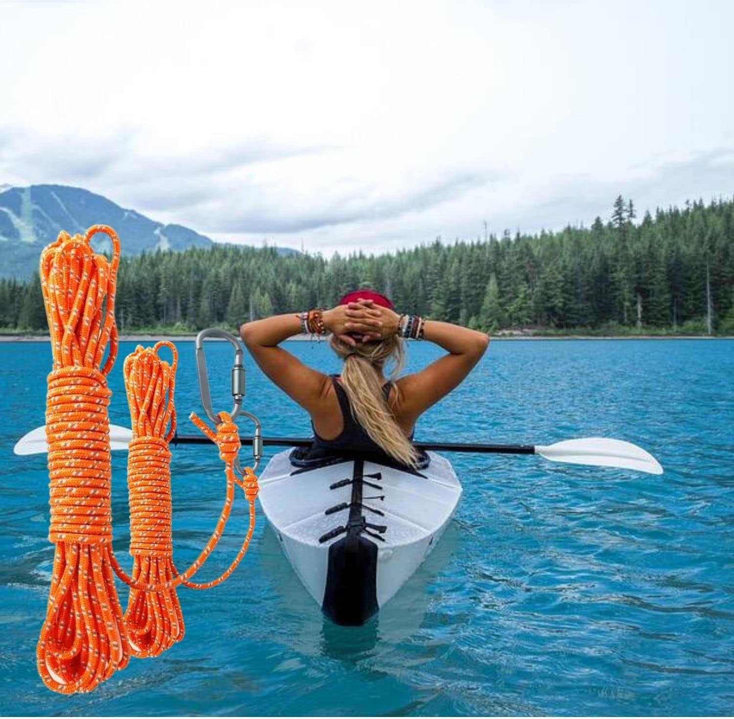 AITREASURE 10/20/30m Floating Rope Kayak Ropes for Docking with D Carabiner Clips Boat Anchor Rope Multifunction Rope for Jet Ski,Watercraft, Small Boat, Kayaking, Boating, Camping : Sports & Outdoors