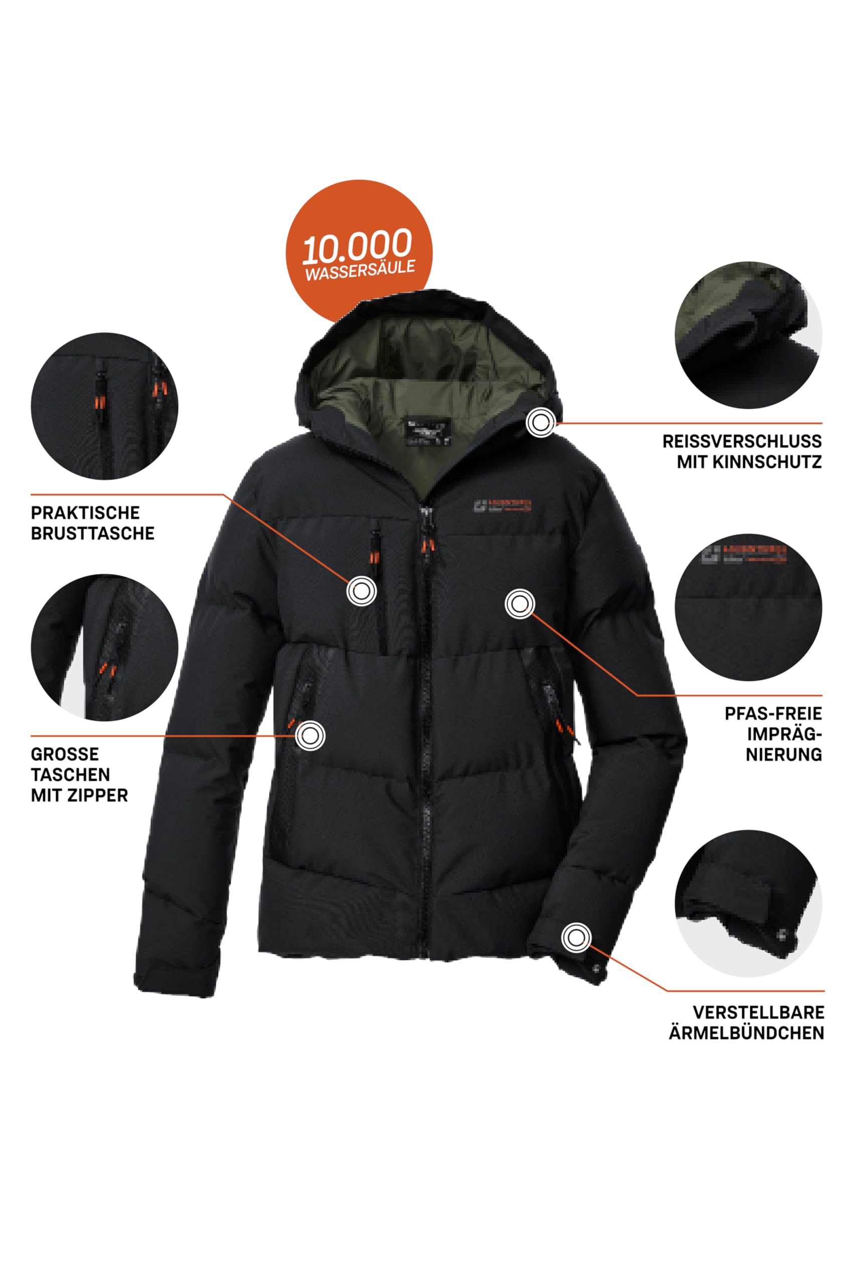 Killtec Kow 239 Bys Qltd Jckt Chaqueta acolchada/chaqueta funcional con aspecto de plumón y capucha Niños