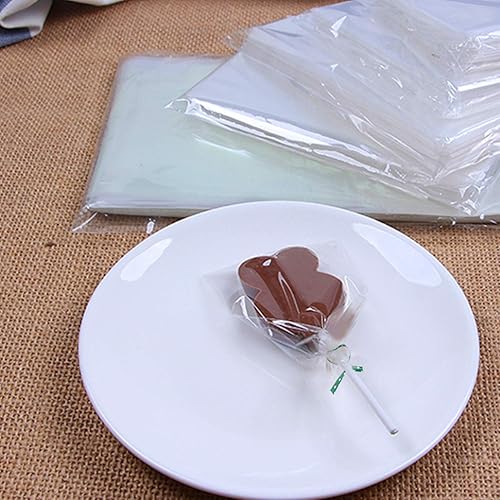 Miniatura 2 de Beasea Bolsas de celofán de 4 x 6 pulgadas, bolsas de celofán, 300 bolsas de violonchelo para piruletas con 4 colores mezclados, lazos para