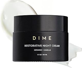 DIME Beauty Restorative Night Cream, Facial Moisturizer with Ceramides and Sea Buckthorn, 1.7 oz / 50 ml in Pump