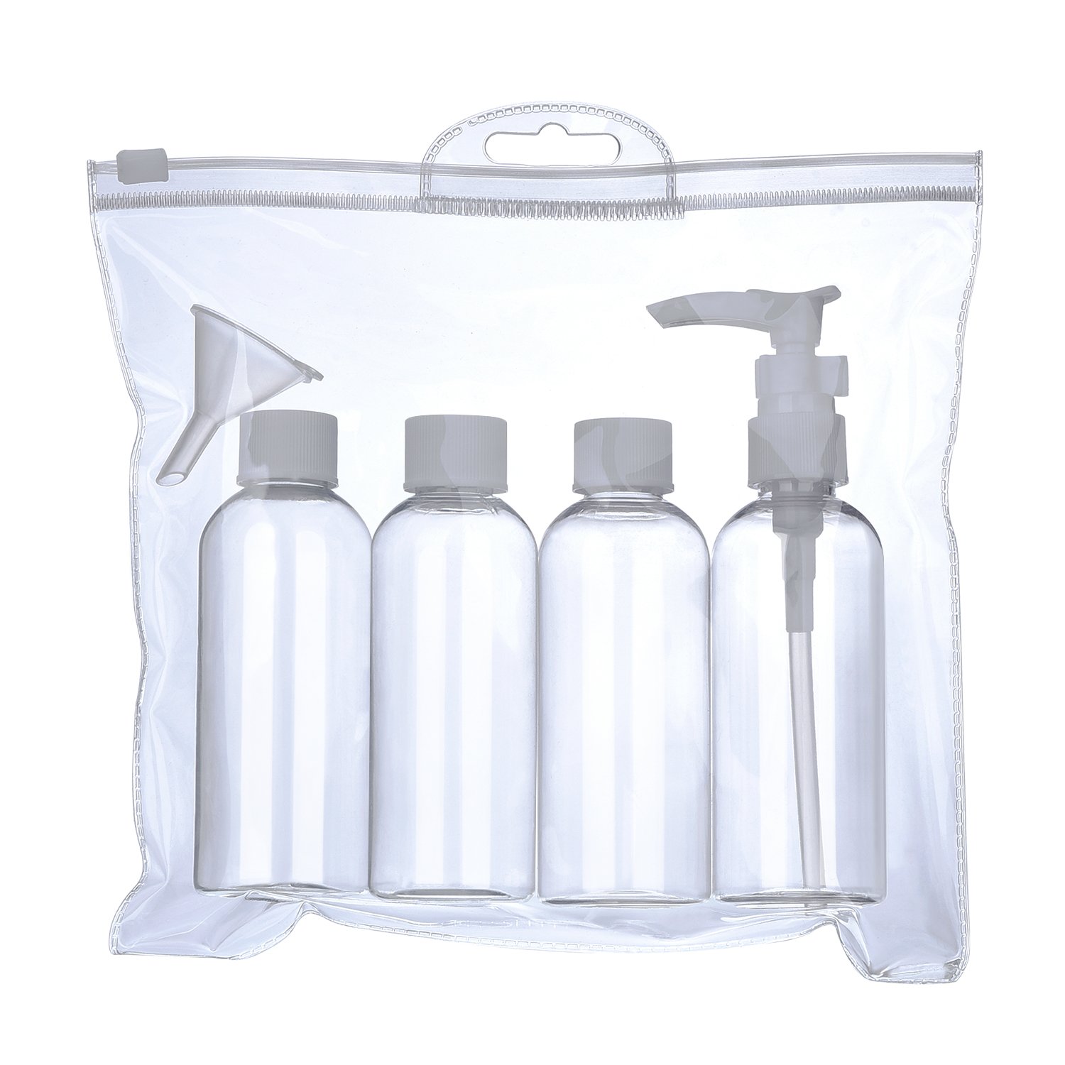 Plastic Travel Bottle Set (100 ml) Transparent Flight Toiletries