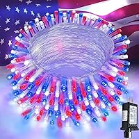 Vista 12 de Guirnalda de luces extralargas para interiores y exteriores, 200 luces LED mejoradas de Navidad, impermeables, 8 modos de enchufe, alambre