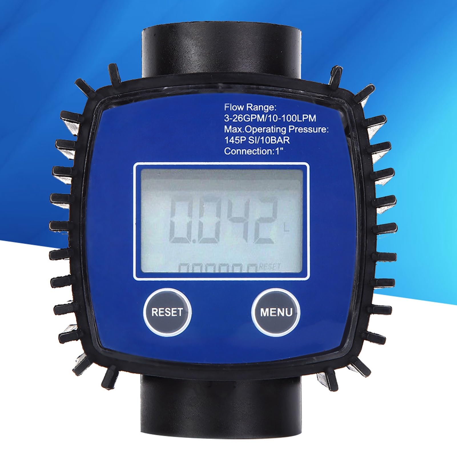 Débitmètre, débitmètre de haute précision Jauge de débit d'eau de canalisation 1 "Débitmètre à Débitmètre numérique avec écran pour pour liquide chimique