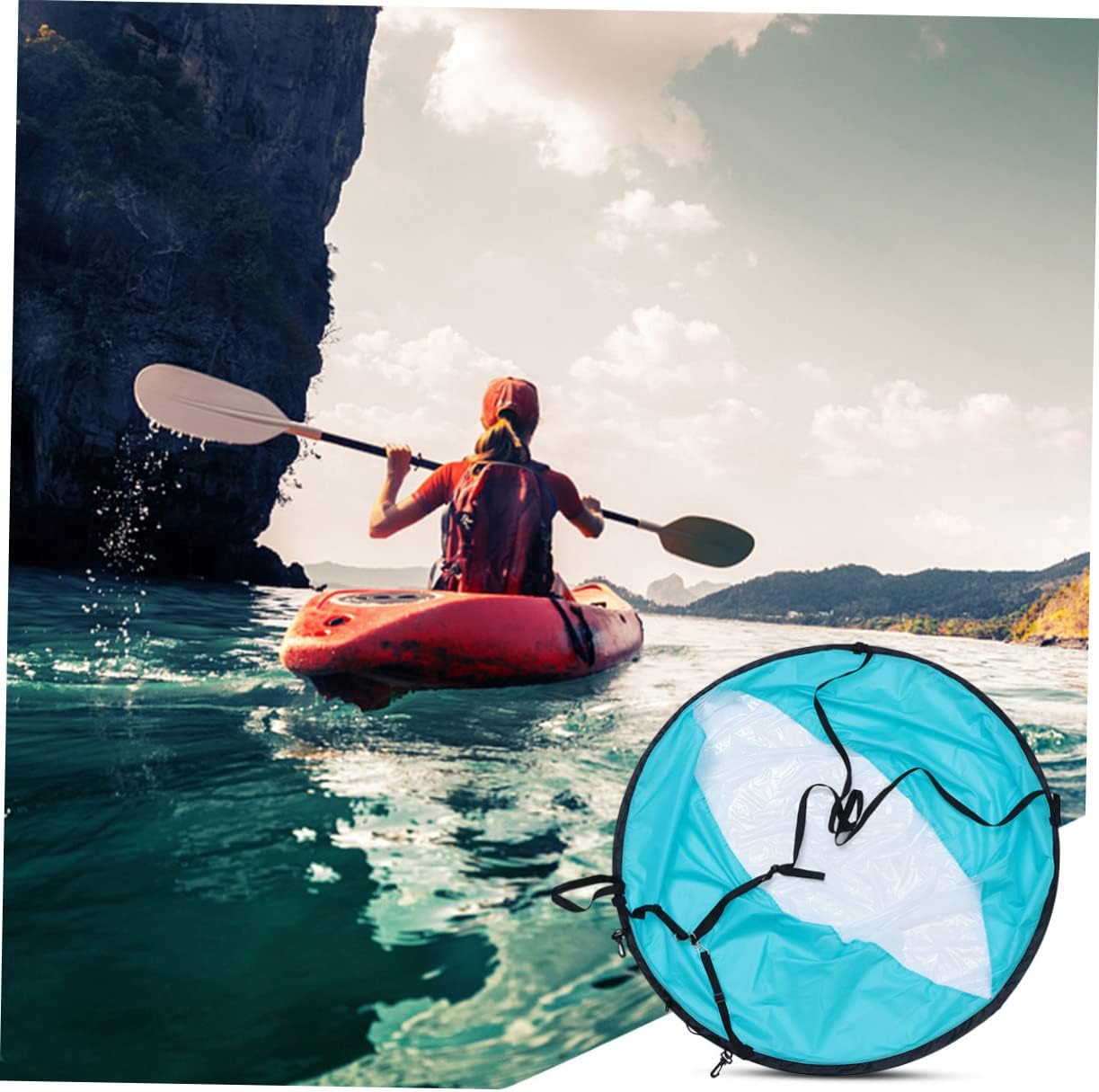 Kayak Accessories Compact Sail for Kayak Canoe Boat Uv Protection Easy Setup