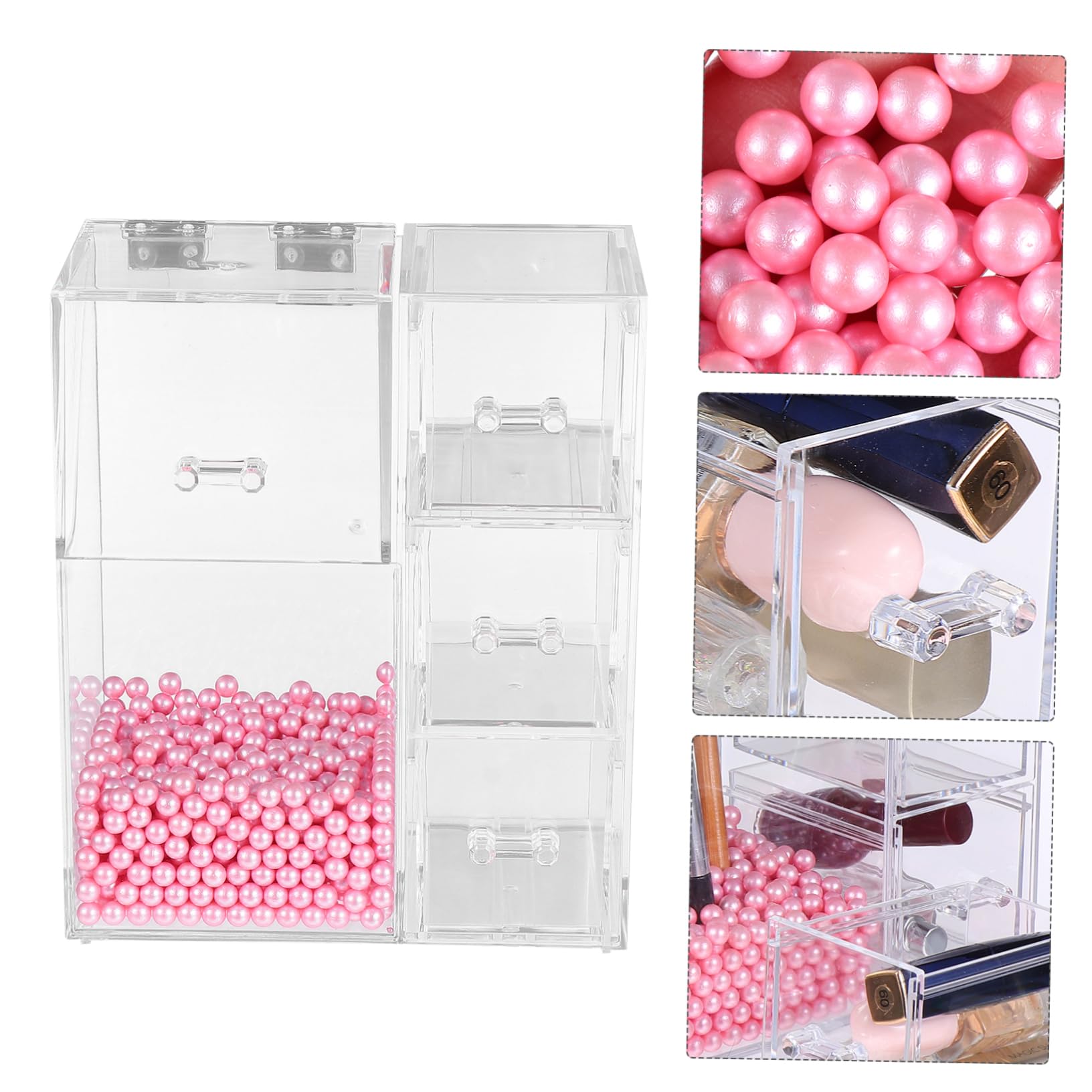 VALICLUD Boîte De Rangement Pour Pinceaux De Maquillage Étui De Voyage Transparent Pour Pinceaux De Maquillage Boîtes De Rangement Pour Cosmétiques Avec Couvercles Conteneurs Pour
