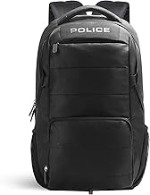 Police 35 Litre Office Laptop Backpack Bag for Man/Women Water Resistant College Bag for Boys Stylish Trendy and Durable - Black