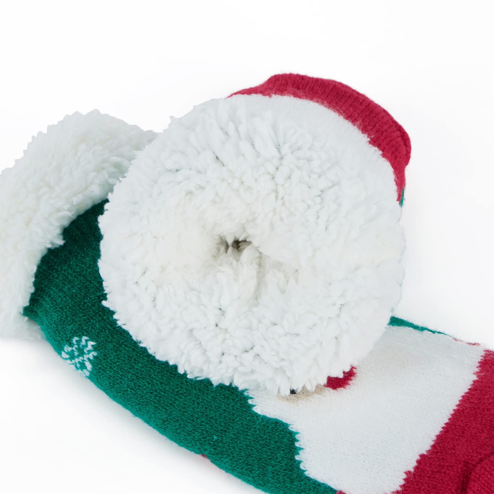 Durio Toddler Kids Slipper Socks with Grippers Warm Kids Fuzzy Socks Cute Kids Winter Socks Boys Girls Christmas Socks 1 Gift Red 1-3T