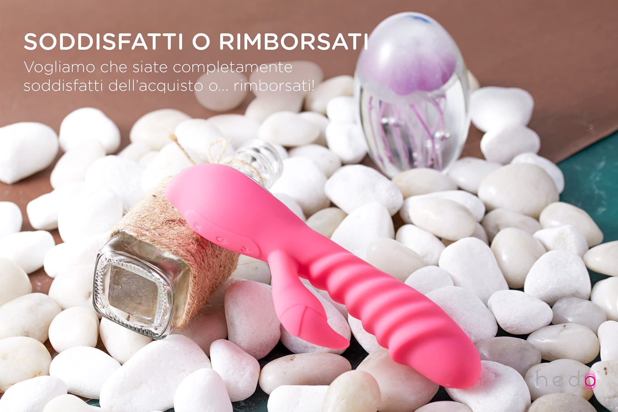 HEDO M4 | Vibratore sessuale per donna | Funzione calore | Stimolatore clitorideo e punto G | Dido vibrante | Privo di PVC e ftalati | Vibratorepunto squirt | Massaggiatore rabbit