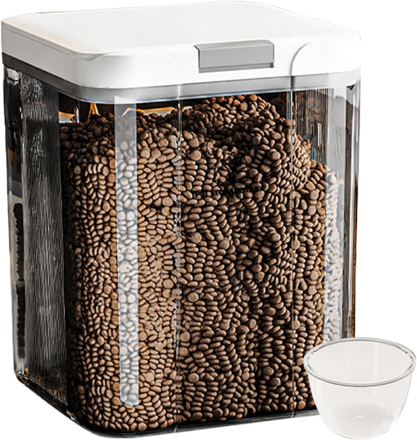 Dog Food Storage Container,5L Airtight Leakproof Clear | Cat Food Container Storage Bin - for Animal Treat Snack Cereal Grain Rice Home Kitchen Pantry Cabinet Countertop