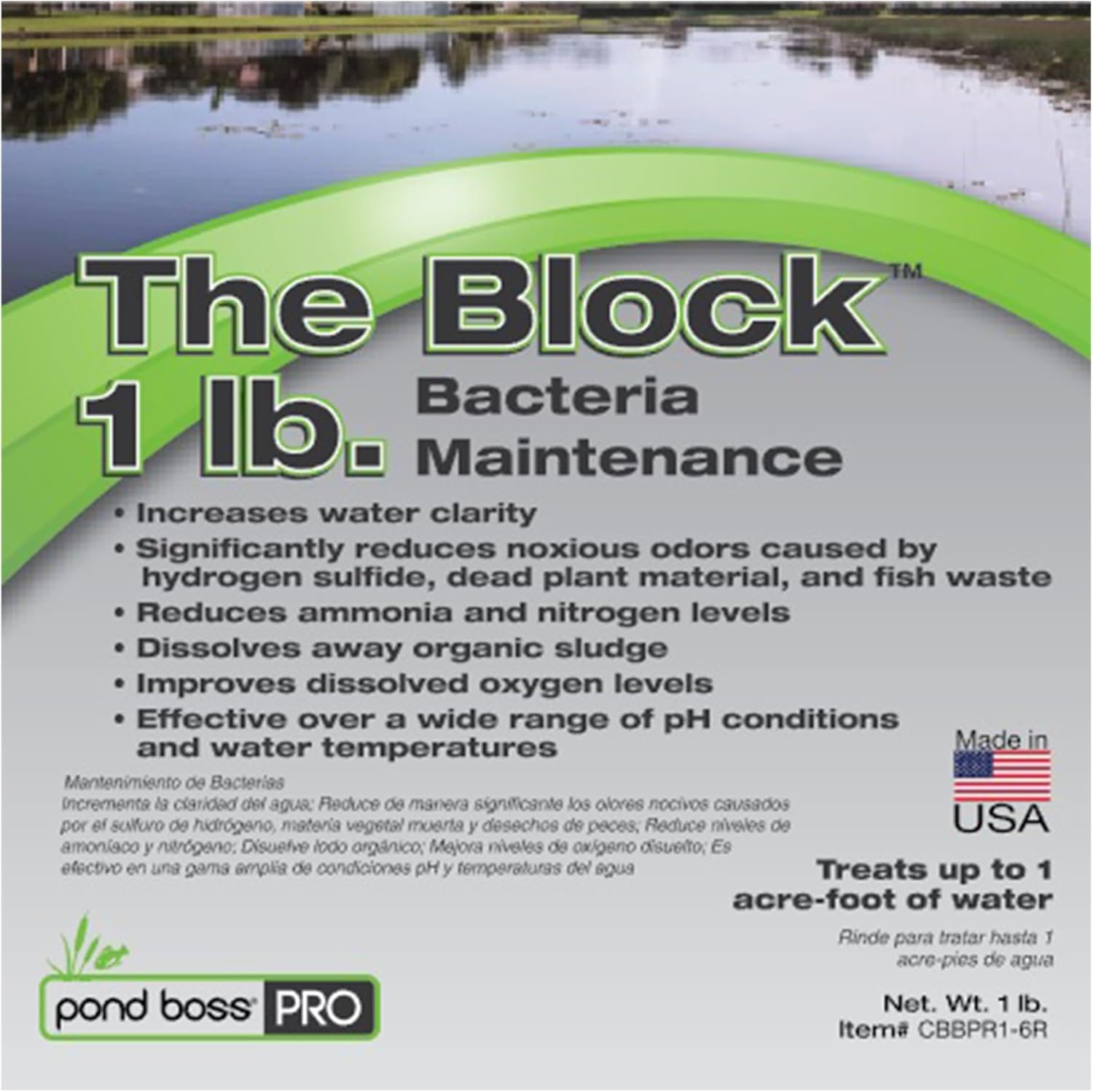pond boss 32208 Bacteria Bio-Maintenance Puck-Green 1 Pound, Blue/GRREN
