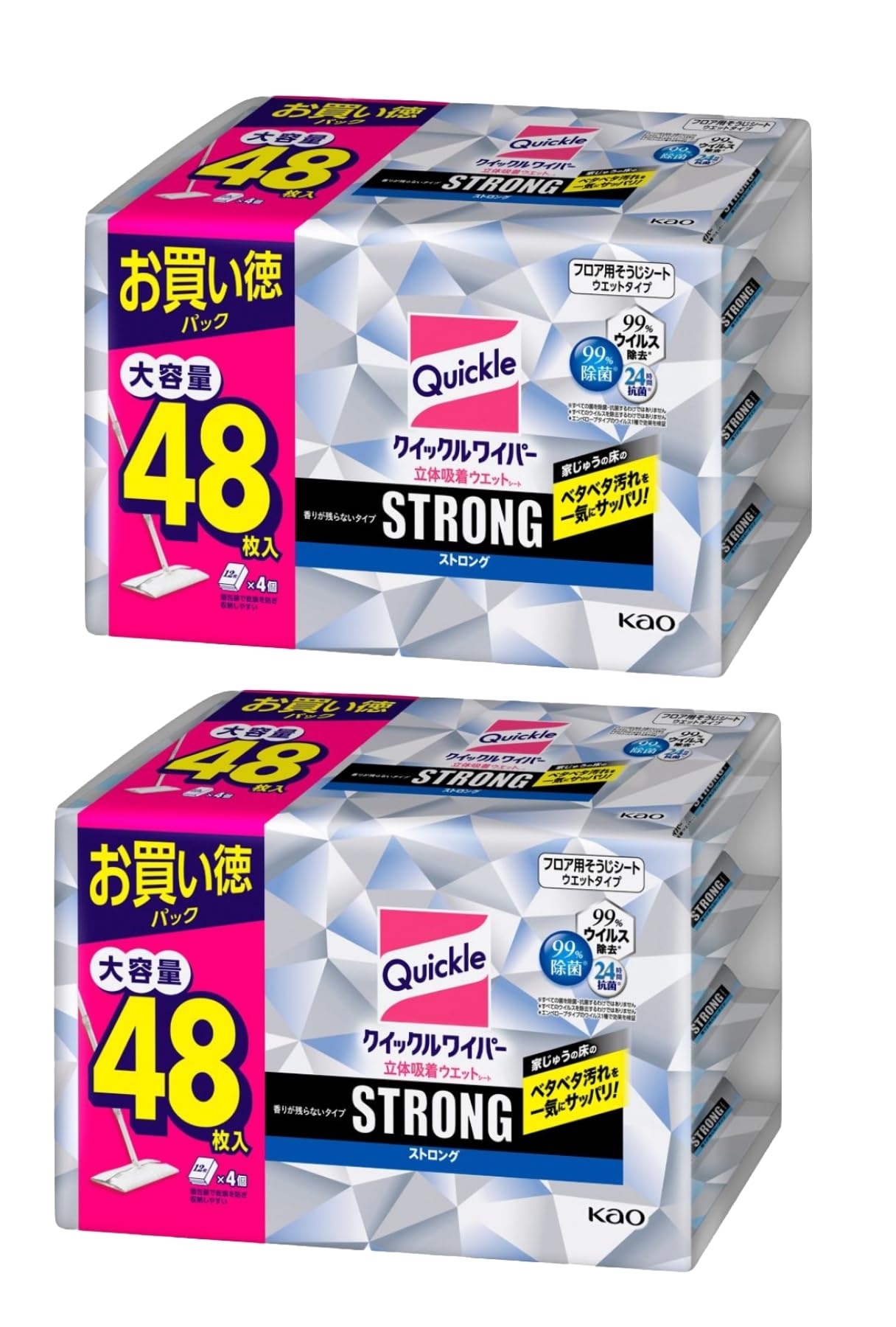 Amazon.co.jp: 【まとめ買い】クイックルワイパー 立体吸着ウェット 