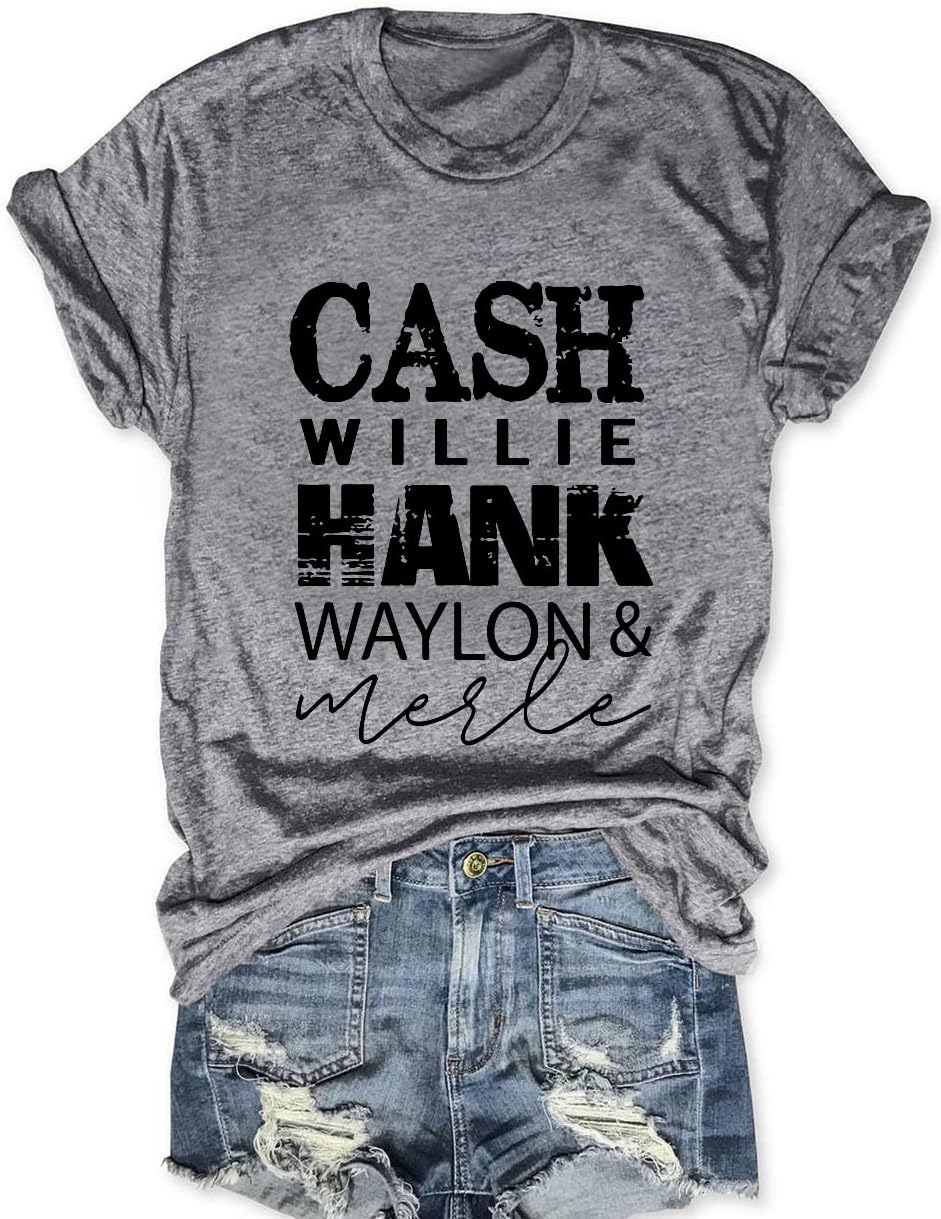 Women Rock Band T Shirt Vintage Country Music Shirt Concert Outfit Short Sleeve Tops