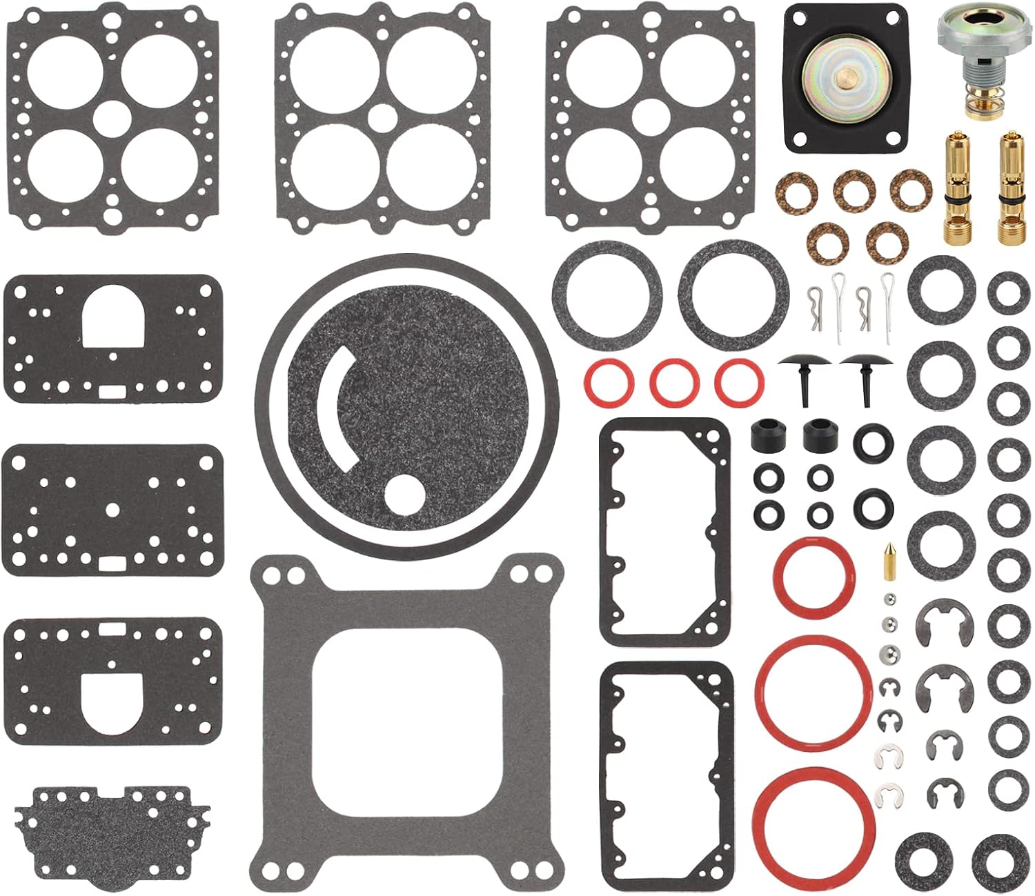 Carburetor Rebuild Kit 1850 3310 9776 80457 80670 80508 37-119 159064 Compatible with 4160 Series Vacuum Secondary Carbs