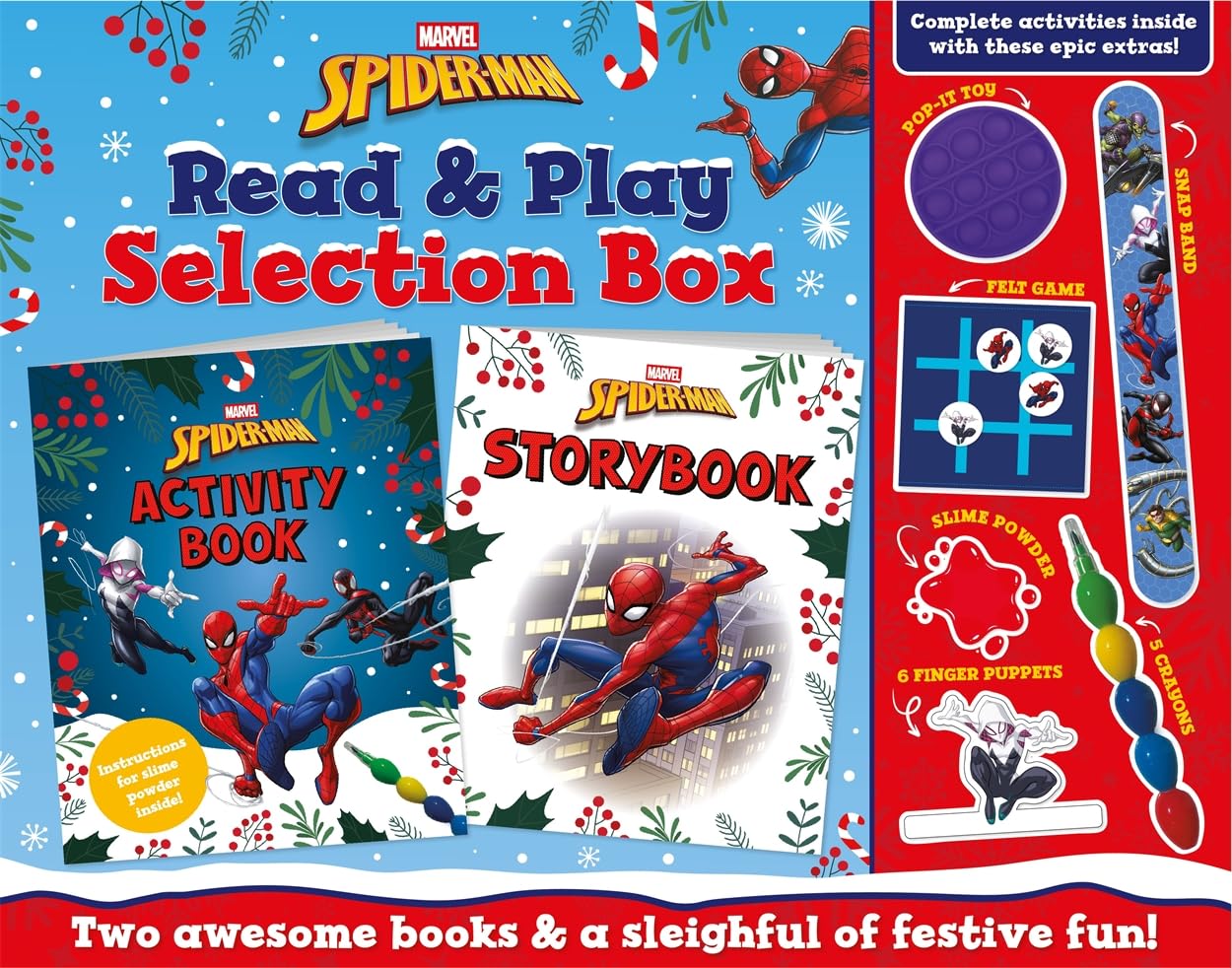 Marvel Spider-Man Read & Play Selection Box: Two awesome books & a sleighful of festive fun!