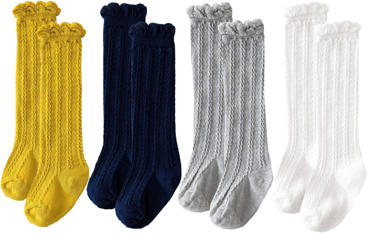 Toptim Baby Toddlers Cable Knit Knee High Socks for Boy and Girls