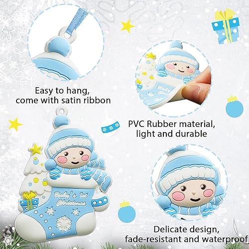 Miniatura 3 de Ornamento de Navidad 2025 del Primer Bebé Niño Personalizado Decoración de Bebé Niño Ornamento del Árbol de Navidad Primer Recuerdo Personalizado