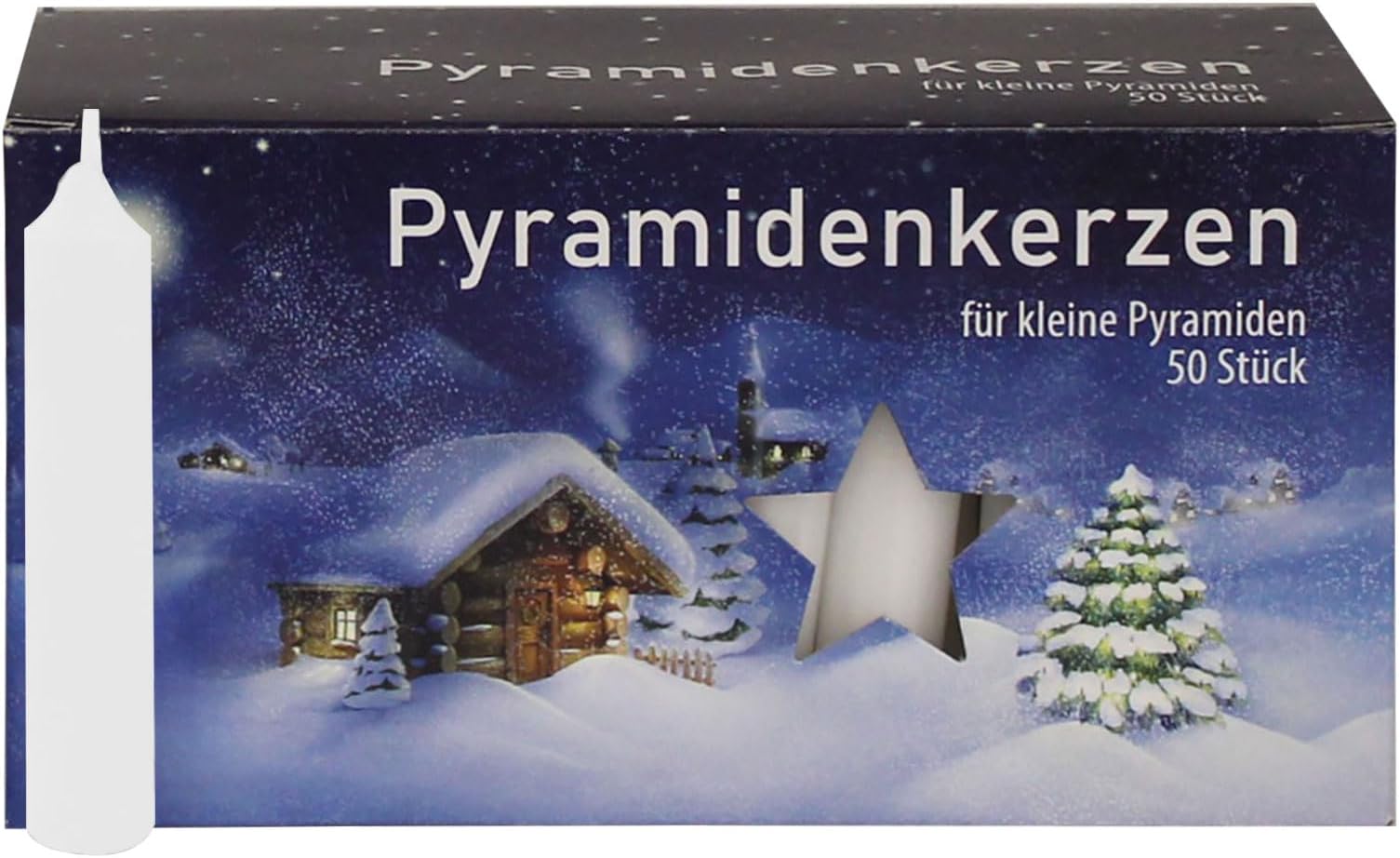 Jeka Pyramidenkerzan 14mm Medium Pyramid Candles, White