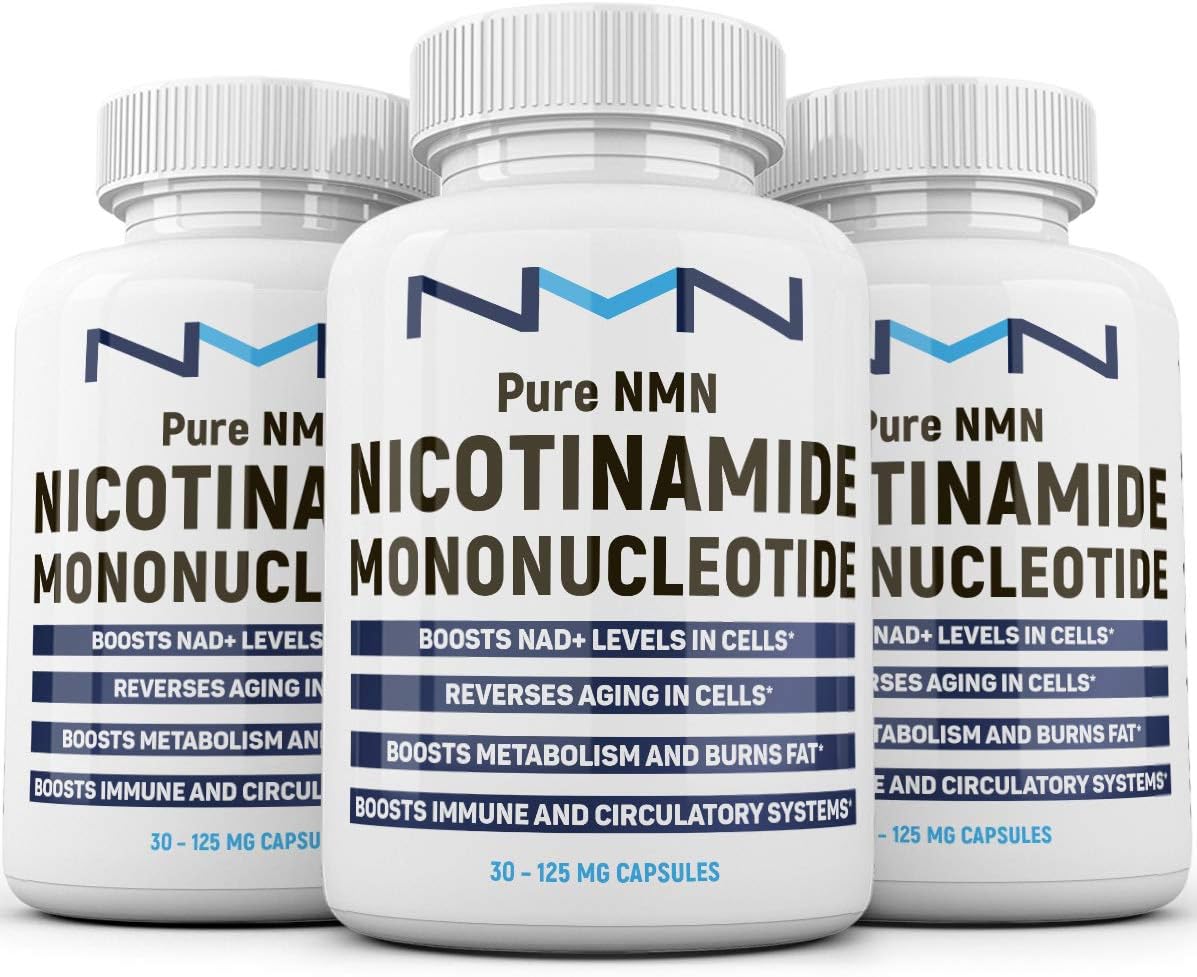 NMN - Nicotinamide Mononucleotide. The Premier NAD+ Supplement. Induces Anti-Aging DNA-Repair, Sirtuin Activation & Energized Metabolism. (30 Capsules)