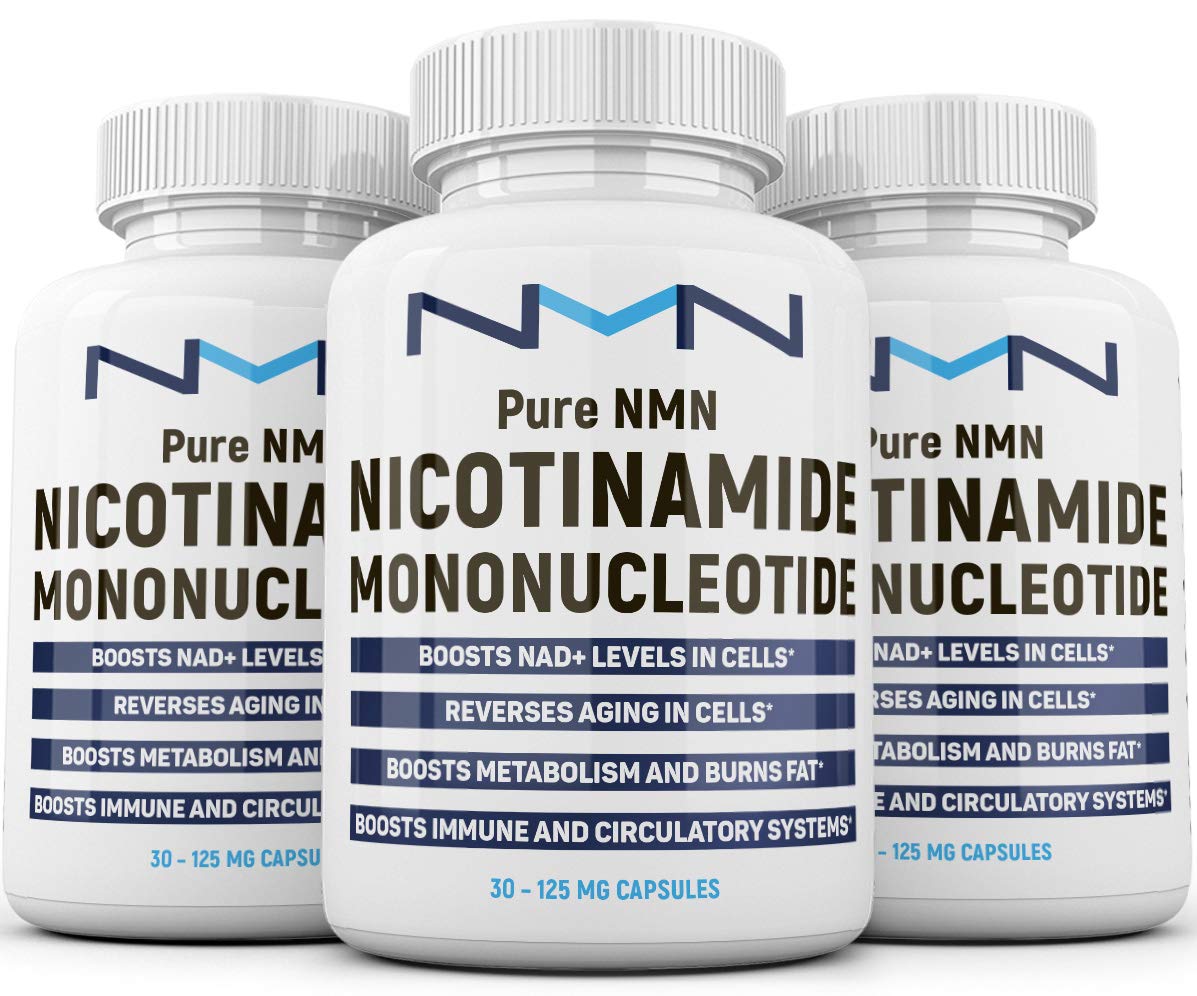 NMN - Nicotinamide Mononucleotide. The Premier NAD+ Supplement. Induces Anti-Aging DNA-Repair, Sirtuin Activation & Energized Metabolism. (30 Capsules)