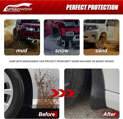 Miniatura 2 de SPEEDWOW Protectores contra salpicaduras para Silverado 1500 2019-2022, 4 piezas delanteras y traseras