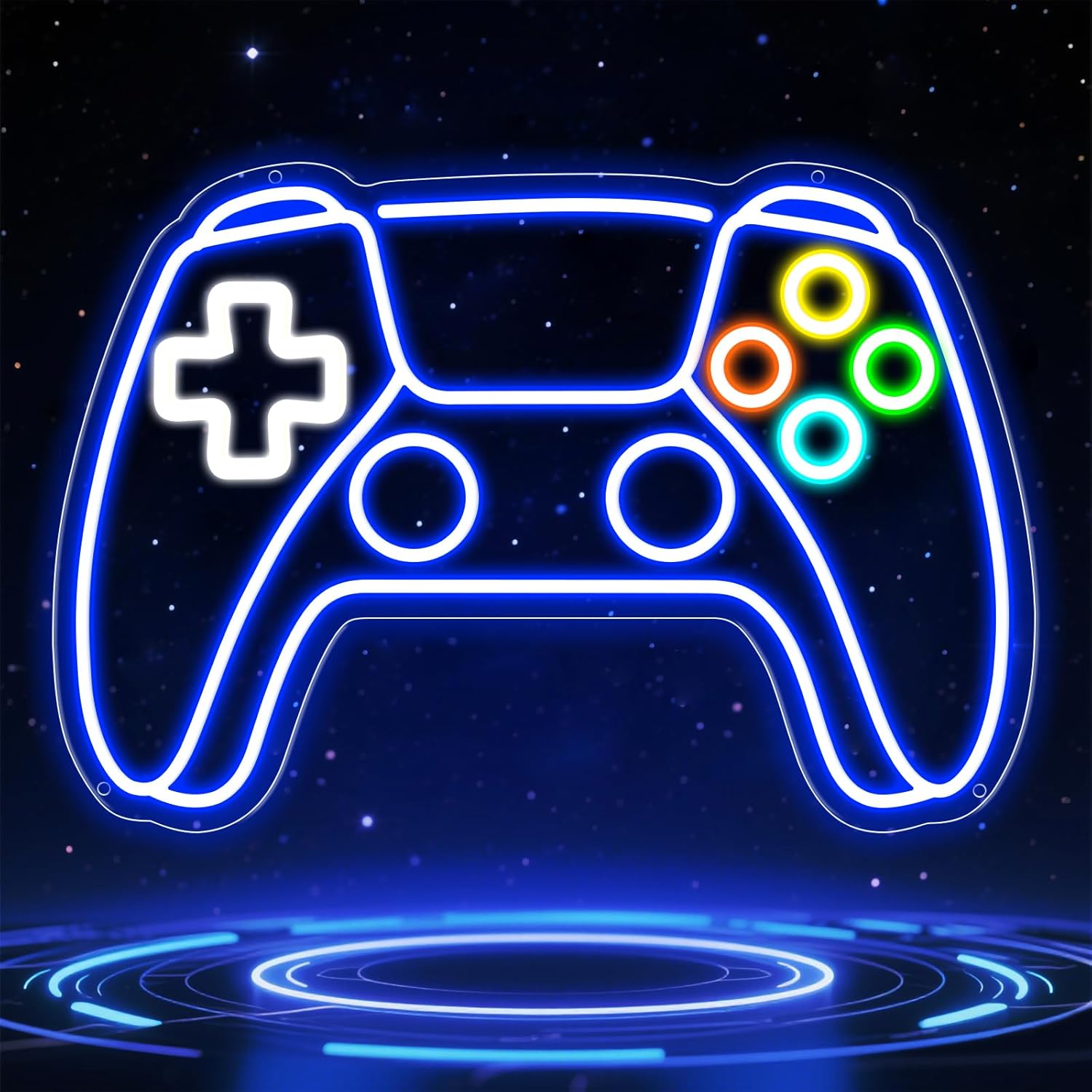 Holegather Gamer Neon Sign LED Light, Gaming Wall Decor, Gamepad Neon Light for Game Room and Men Cave, Gifts for Boys, Teens, Kids (Colorful Game Pad)