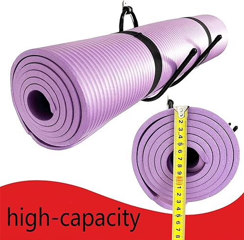 Miniatura 3 de Paquete de 2 soportes grandes para esterillas de yoga de montaje en pared, organizador de estante de pared para esterilla de yogaruedas, rodillo de