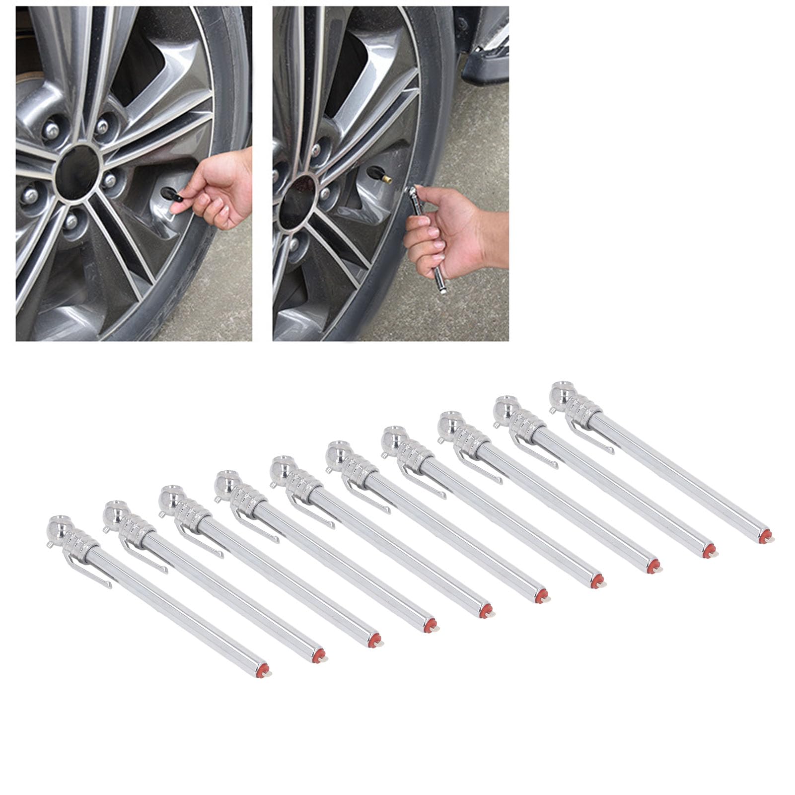 Respicefinem Title: 20Pcs Pencil Type Tire Pressure Portable Tool for Cars Trucks Motorcycles Bikes with Measurement Unit Ranging from to 7KG 10 to 100lb