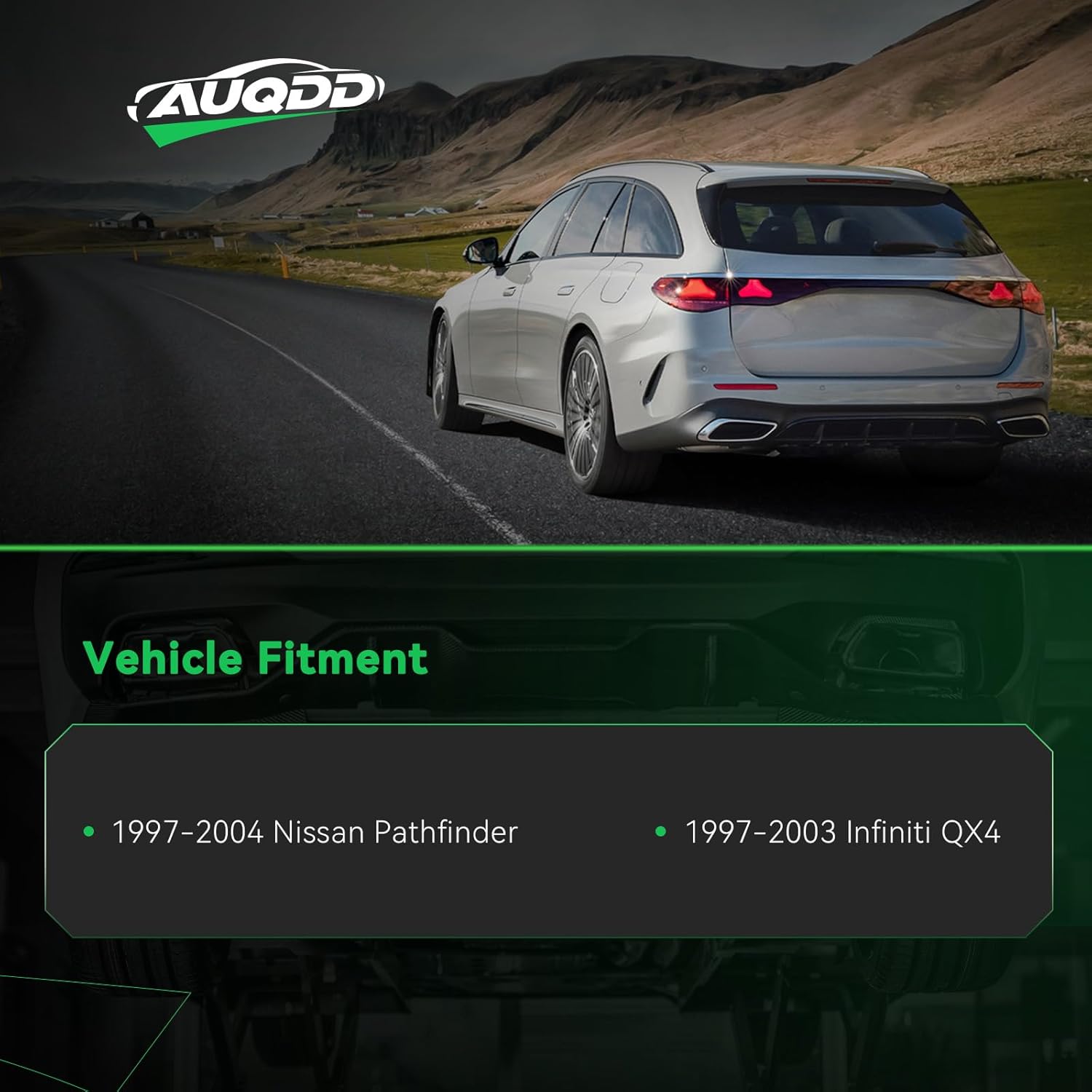 AUQDD 2Pc K660903 Rear Upper Control Arm Compatible With 1997-2003 In-finiti QX4 /1997-2004 Ni-ssan Pathfinder Professional Suspension (Trailing Arm # 551201W200 905-802 2607358)
