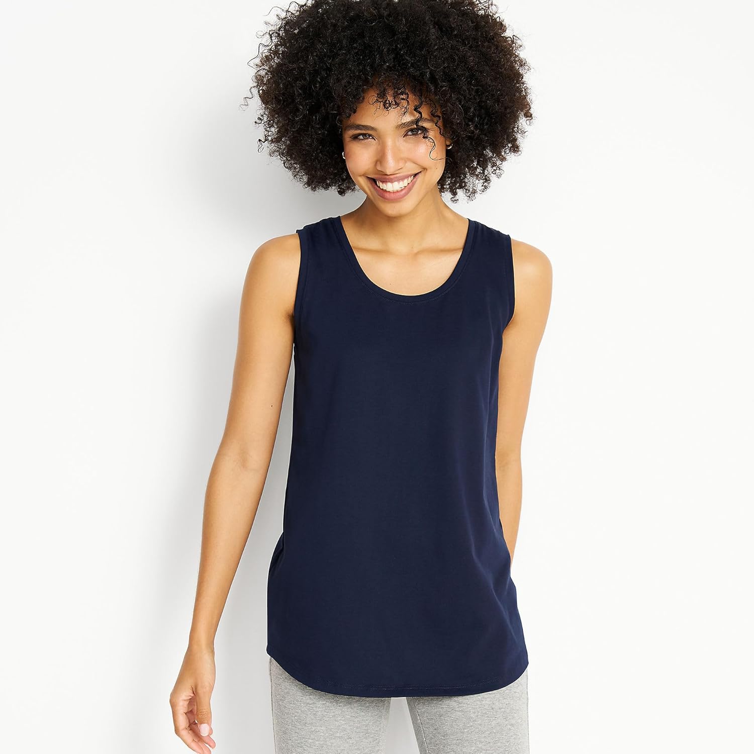 Lands' End Women's American-Grown Supima Cotton Tunic Tank Top - Image 4