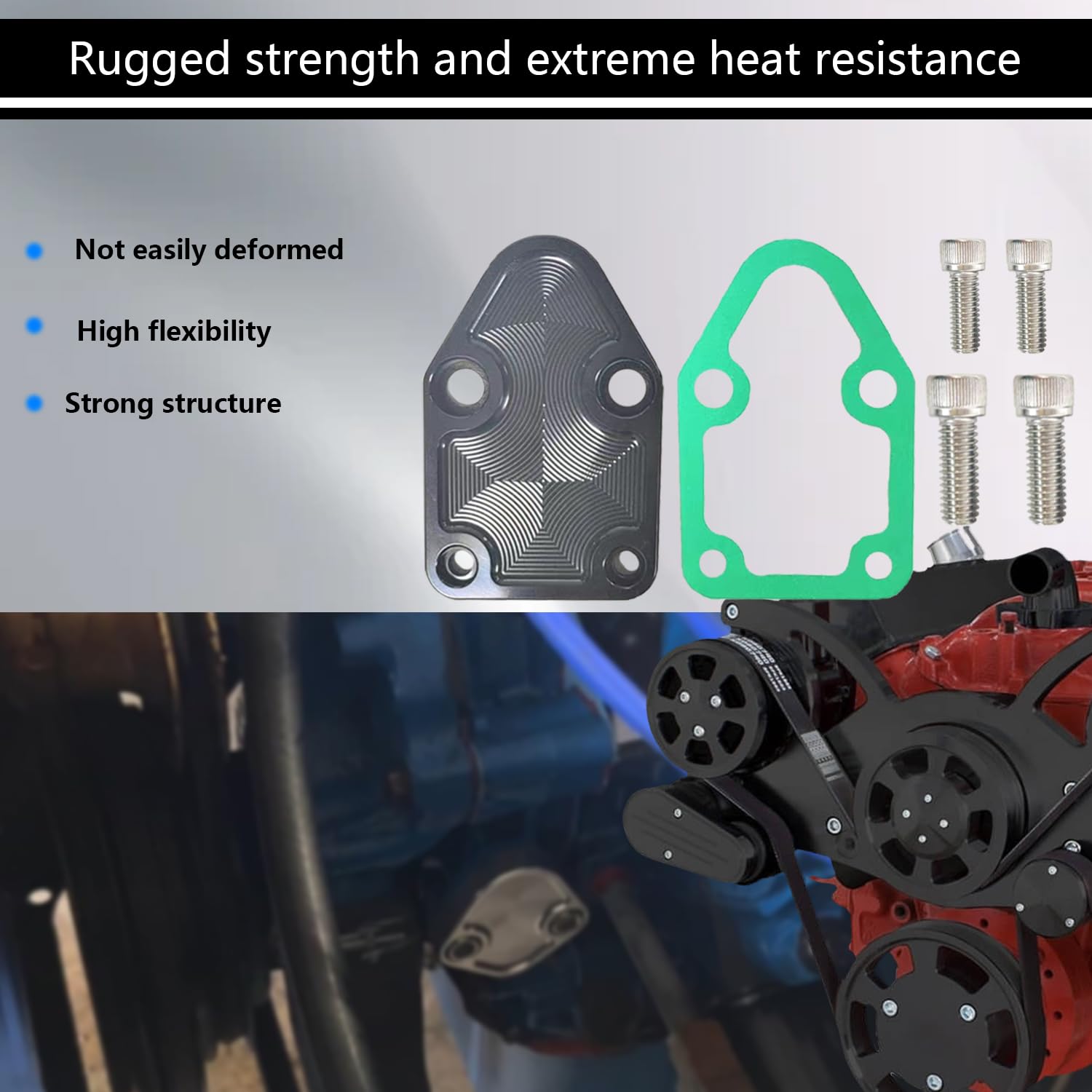 High Volume Mechanical Fuel Pump Chrome Chrome High Volume Mechanical Fuel Pump For Chevy SBC 350 - 3/8" NPT Fittings Chrome Fuel Pump 3/8 NPT - Foto 3