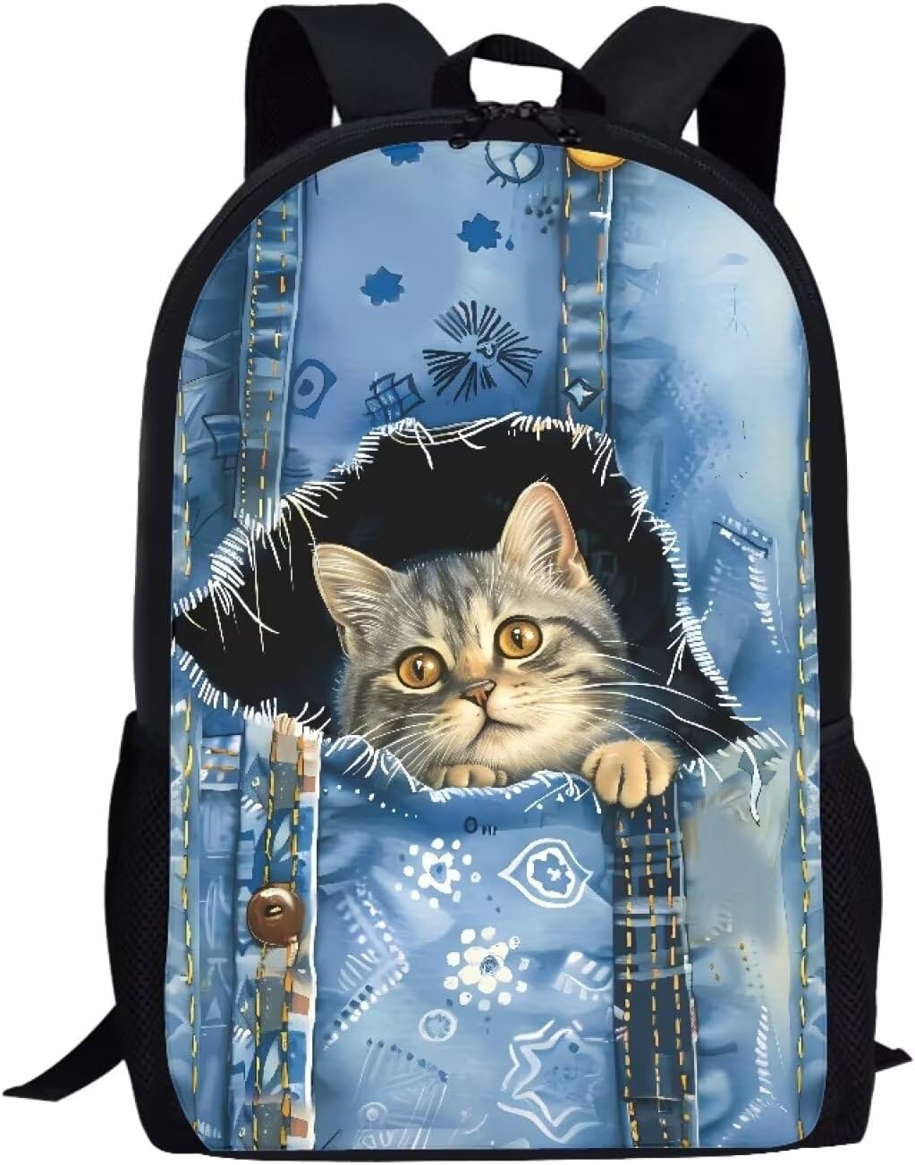 Belidome Planet Earth Kids School Backpack with Durable Zipper Side Pockets Adjustable Large Bag