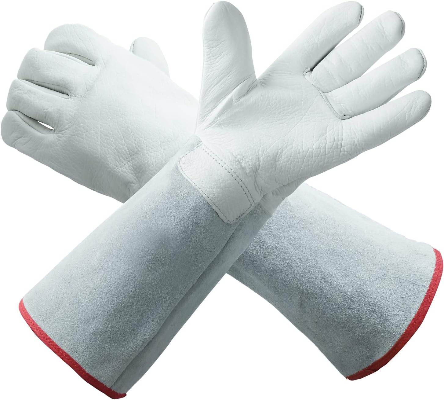 17.7"/45cm Long Cryogenic Gloves LN2 Liquid Nitrogen Protective Gloves (17.7" L,6.2" W)(1 pair)