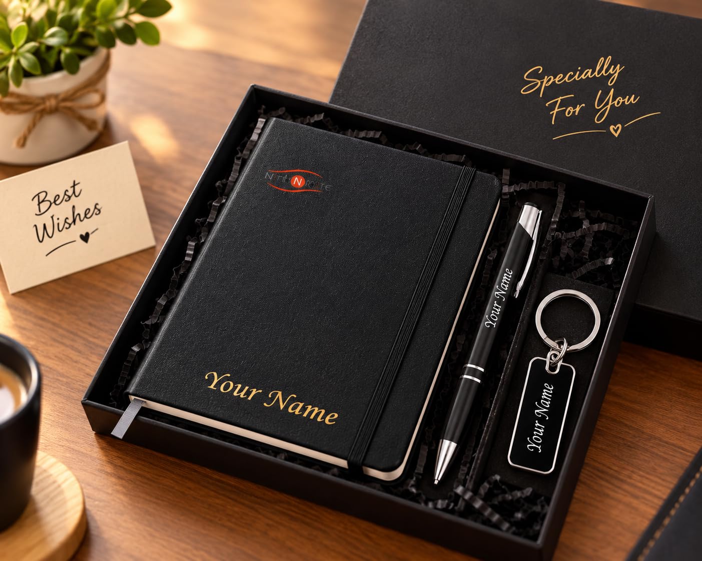 Personalized Diary Set with Pen & Keychain -3 Personalized Diary Set with Pen & Keychain -3