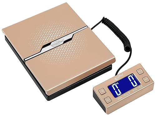 Miniatura 3 de Weighmax W-8809 150 libras x 01 onzas - Báscula digital de envío y postal con pantalla extendida dorado batería y adaptador de CA incluidos