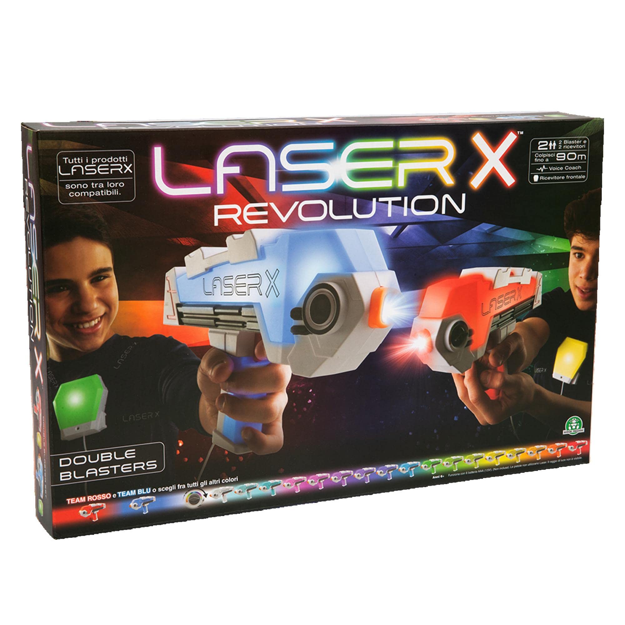 Giochi Preziosi Laser X Revolution Blaster 2 Blastery 2 Odbiorniki Trener Głosowy 90m Dla Dzieci od 6 Lat LAE12000