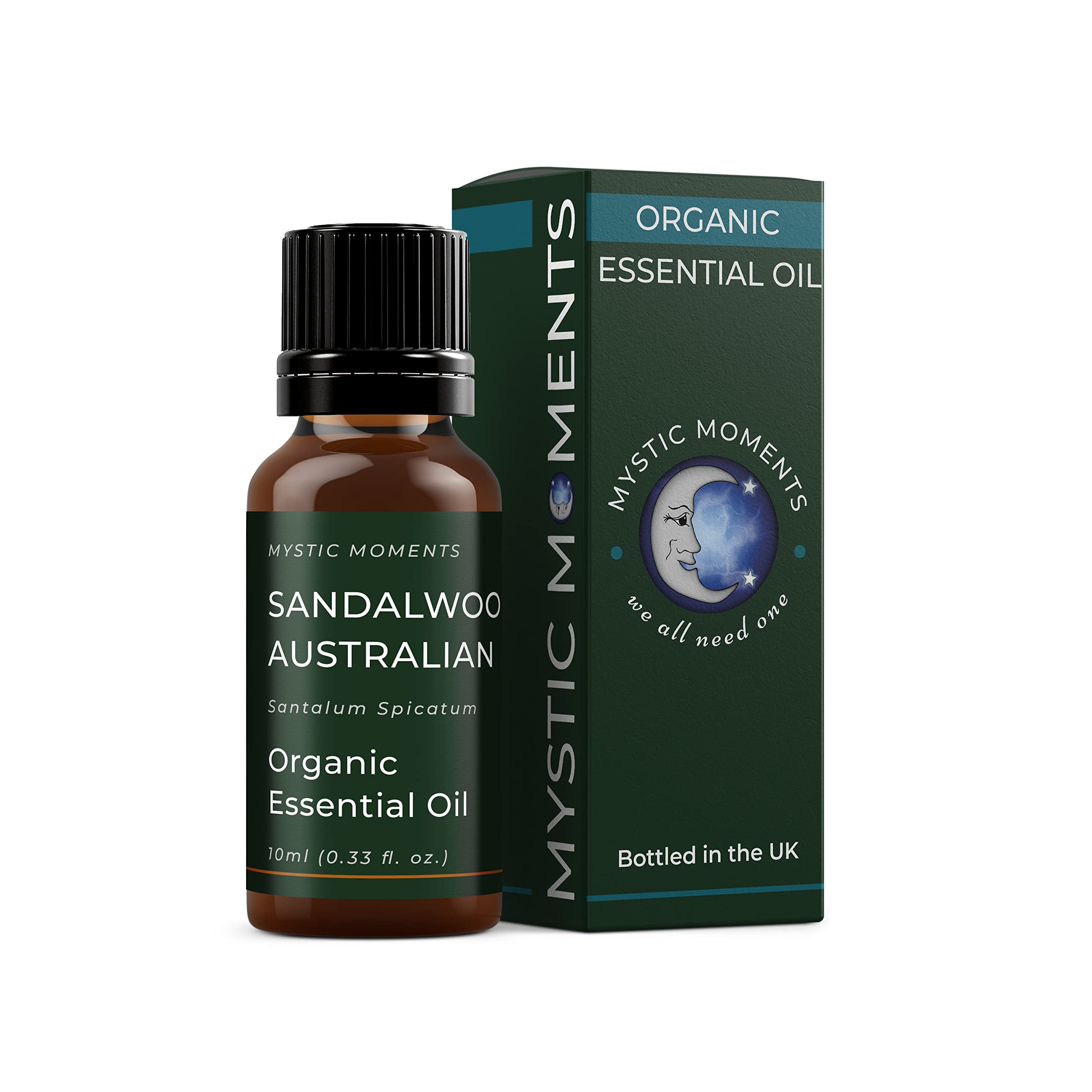 Mystic Moments Golden Brown | Organic Australian Sandalwood Essential Oil (Santalum Spicatum) 10Ml | Warm Woody Aroma | Grounding Home Ambience | Aromatherapy & Perfumery Blends